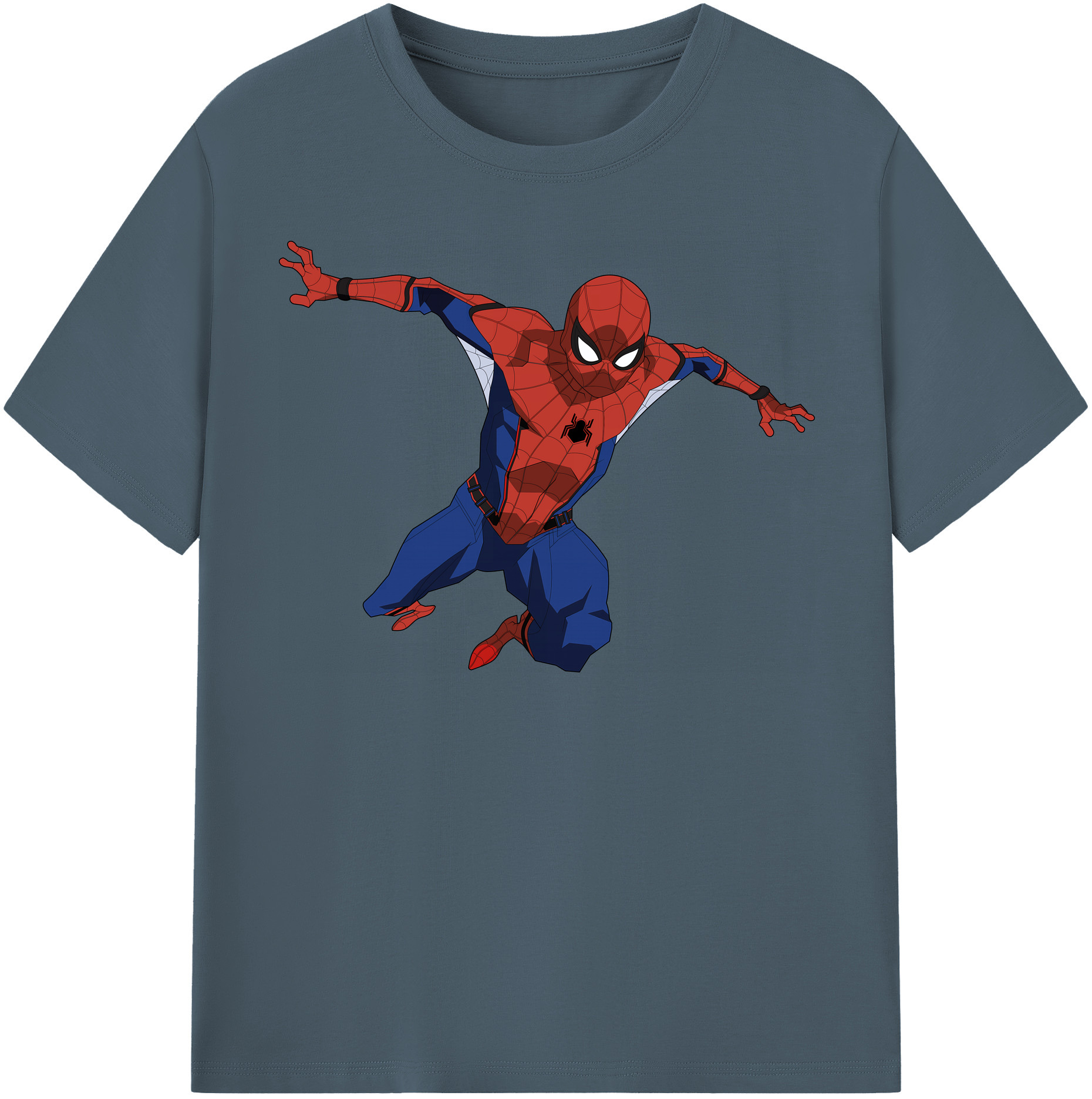 （画像用） Spider Man スパイダーマン 綿100％半袖Tシャツ（フロントプリント）